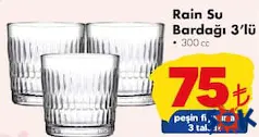 PAŞABAHÇE RAİN SU BARDAĞI 3'LÜ fiyat ve kampanya bilgisi